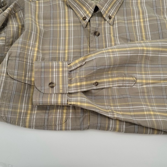 CABELA’S Men’s Angler Plaid Tan/Yellow Button Down Shirt Size XL Regular - Picture 3 of 15